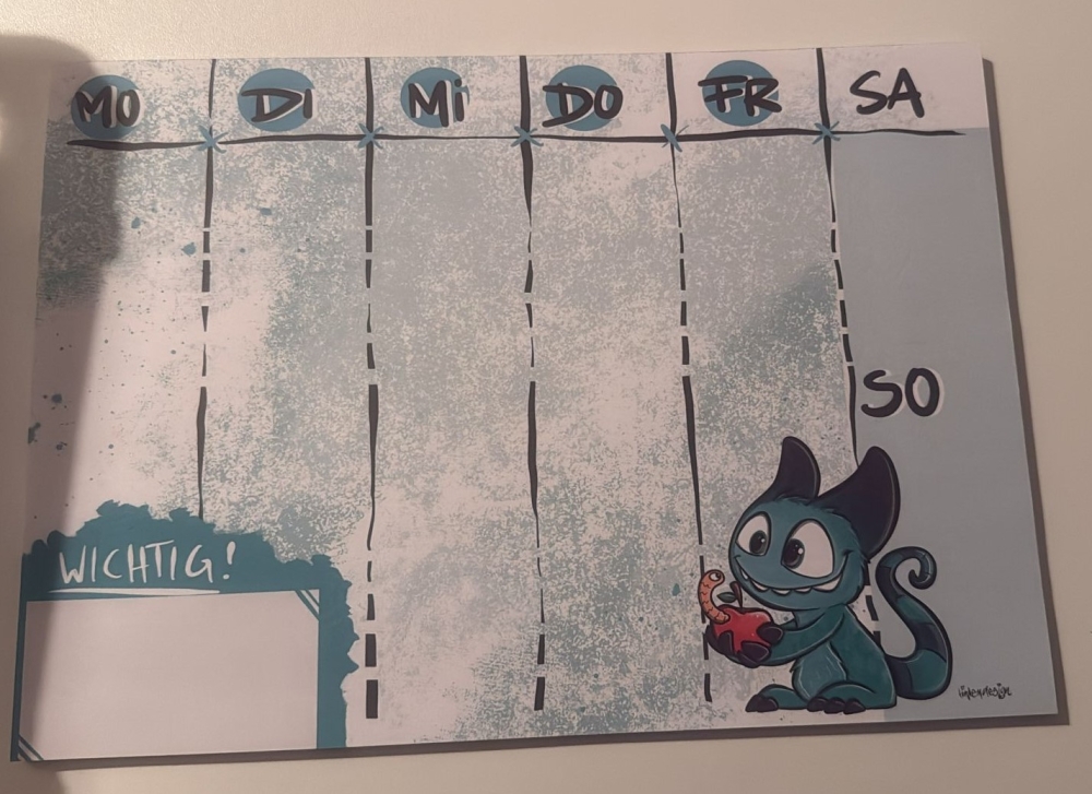 Bild 1 von Mein Kritzel-Mal- und Schreibblock A4 Wochenplaner 4 Motive  / (Planer A4 quer) Mo