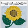 Applikation Sonnenblume 10x10  13x18  16x26  18x30  und 20x30
