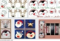 Bild 1 von Mug Rugs Christmas Elch, Santa,Bär und Pinguin Zuckerstangenmugs 10 x 10 ITH